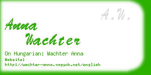anna wachter business card